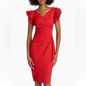 Chiara Boni Beaurisse Ruffled Sheath Dress
